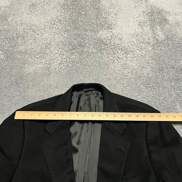 Banana Republic Made In Italy Blazer Jacket Mens 44R Black Wool Cashmere - Picture 10 of 11